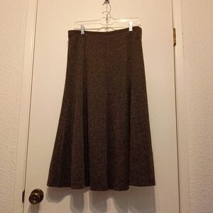 Liz Claiborne Chocolate Brown A-Line Knit Skirt